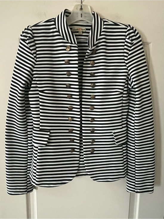 Altar'd State Jackets & Blazers - Altar’d State Black & White Striped cotton/Rayon mix Vintage Jacket Size Medium
